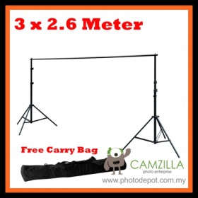 Camzilla BGS-326 Background Package Kit (3 x 2.6M) Free Carry Bag